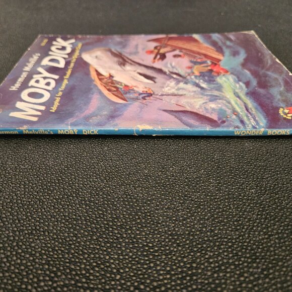 HERMAN MELVILLE'S MOBY DICK 1956 SOFTCOVER BOOK FROM WONDER BOOKS, #035-025 - Picture 6 of 14
